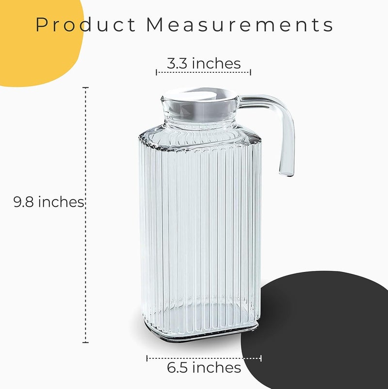 Keystone Fridge Pitcher - 1600 ml.Multipurpose Jug, Easy Pour Spout & Strong Handle, Transparent jug for Home, Office, Pitcher for Serve Water, Milk, Juice, Beverage, Lassi, Cocktail  - Image 5