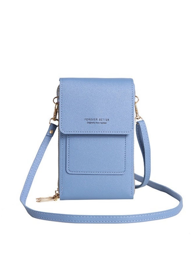 Women's Small PU Leather Crossbody Bag, Ladies Touch Screen Mobile Phone Bag Dhoulder Bag Sling Bag Side Bag Carry Bag, Key/Cash/Passport/Storage Wallet Card Holder Coin Purse for Girls/Students  - Image 1