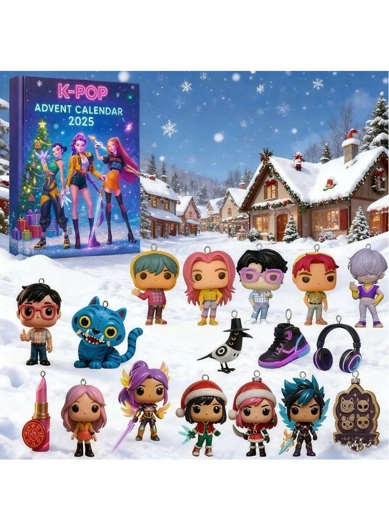 كيبوب سلسلة مفاتيح على شكل شخصيات كيبوب صائدي الشياطين، ديكور منزلي، زينة للمكتب لمحبي الصيادين، مجموعة من 24 قطعة - Image 1