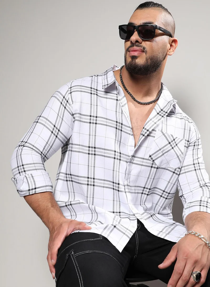 Instafab Plus Tartan Plaid Shirt