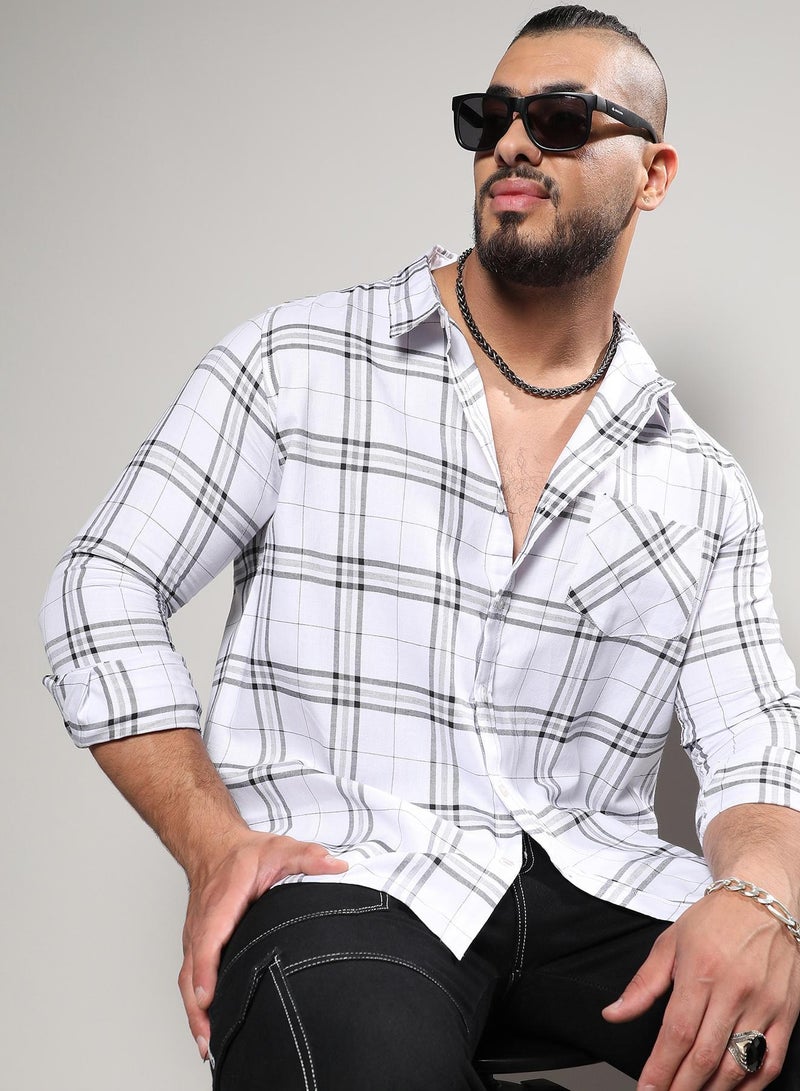 Instafab Plus Tartan Plaid Shirt - Image 1
