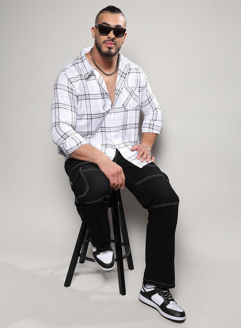 Instafab Plus Tartan Plaid Shirt - Image 3