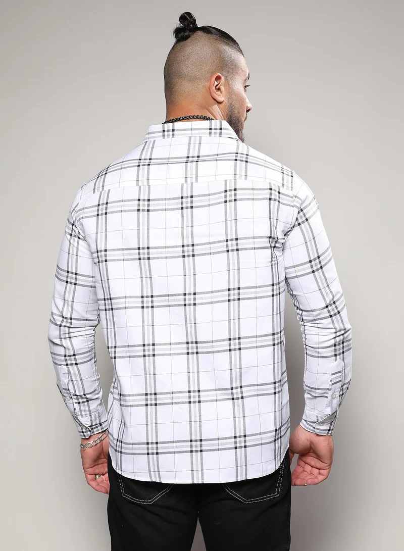 Instafab Plus Tartan Plaid Shirt