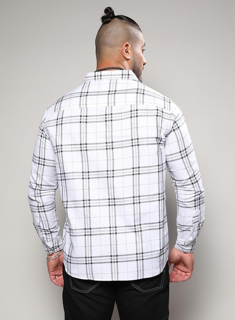 Instafab Plus Tartan Plaid Shirt - Image 2