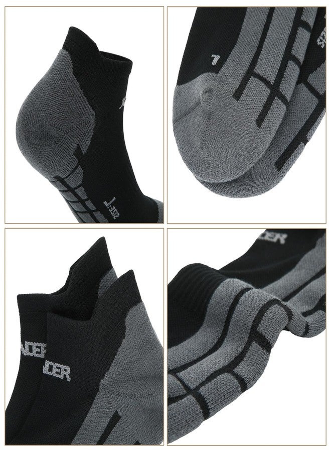 واندر جوارب رياضية ضاغطة للرجال من WANDER، جوارب قصيرة للكاحل، جوارب رياضية للجري، جوارب قصيرة قابلة للتهوية مع دعم لقوس القدم، 7 أزواج - Image 5