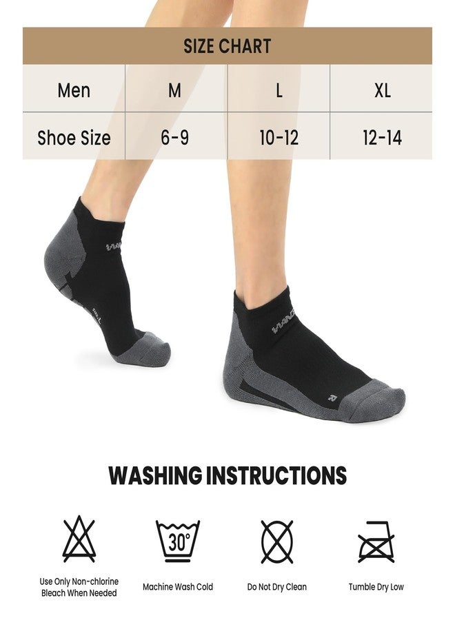 واندر جوارب رياضية ضاغطة للرجال من WANDER، جوارب قصيرة للكاحل، جوارب رياضية للجري، جوارب قصيرة قابلة للتهوية مع دعم لقوس القدم، 7 أزواج - Image 3