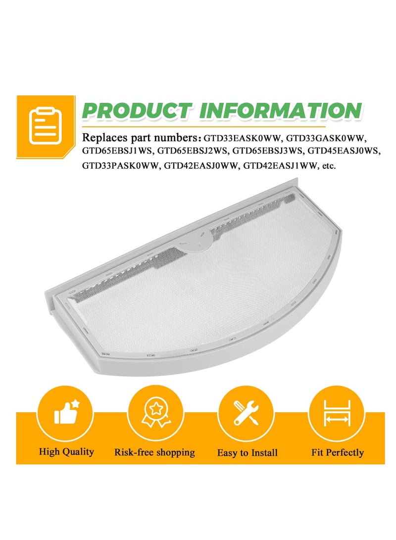 WE03X23881 Dryer Lint Filter with Cleaner Brush Stainless Steel Screen Compatible with GE Hotpoint Dryer AP6031713 PS11763056 EAP11763056 gtd33eask0ww gtx22eask0ww gtd65gbsj3ws gtd42easj2ww - Image 3