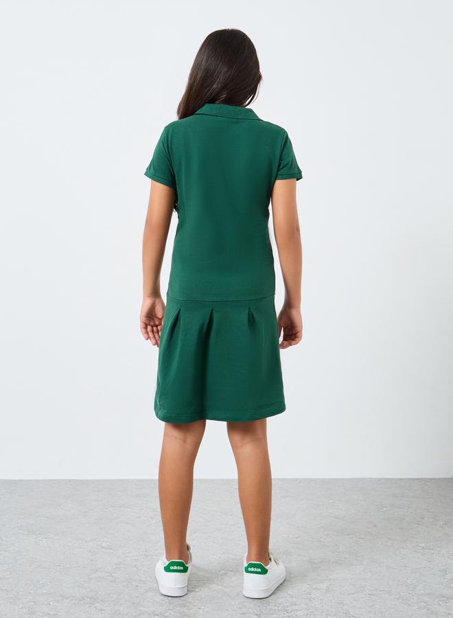 ستايلي فستان تيشيرت بياقة بولو مع أكمام قصيرة - Image 4