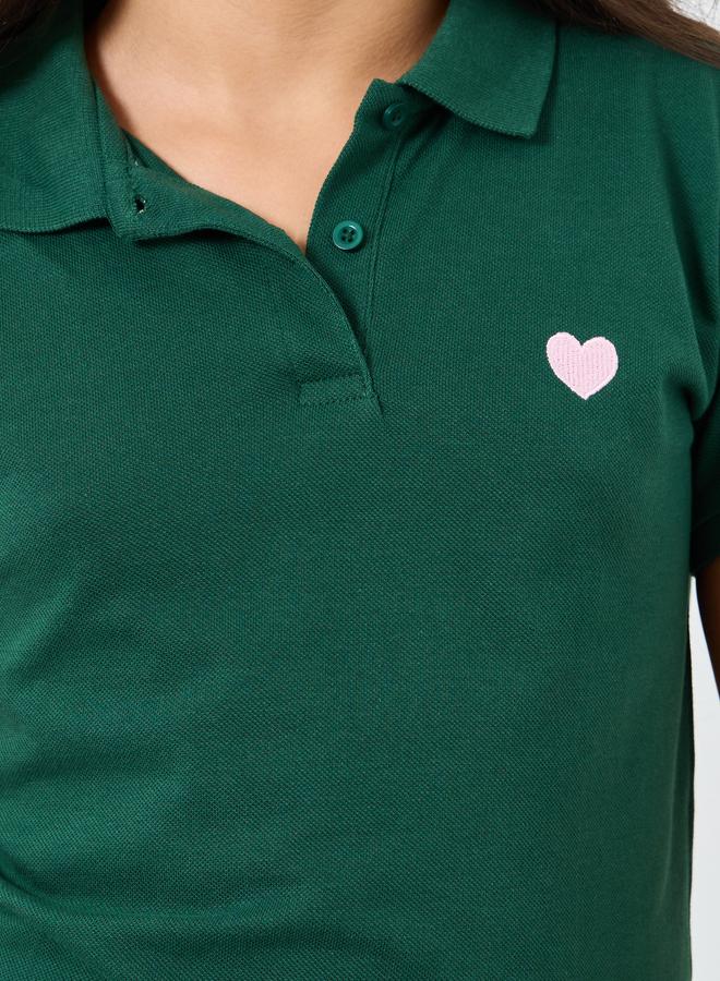 ستايلي فستان تيشيرت بياقة بولو مع أكمام قصيرة - Image 3