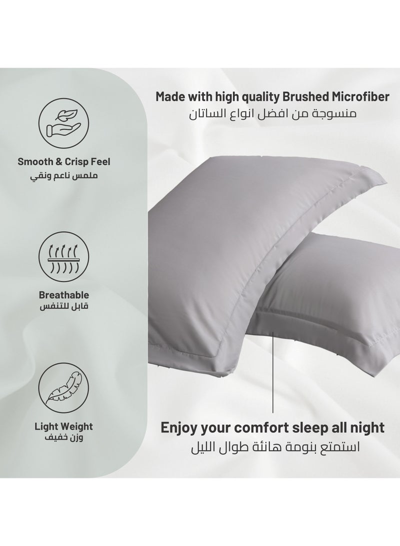 Donetella Standard Pillowcase Set of 2, Size 50x75 cm, Ultra Soft Brushed Microfiber, Envelope Closure, Durable, Wrinkle & Fade Resistant Pillow Covers - Image 5