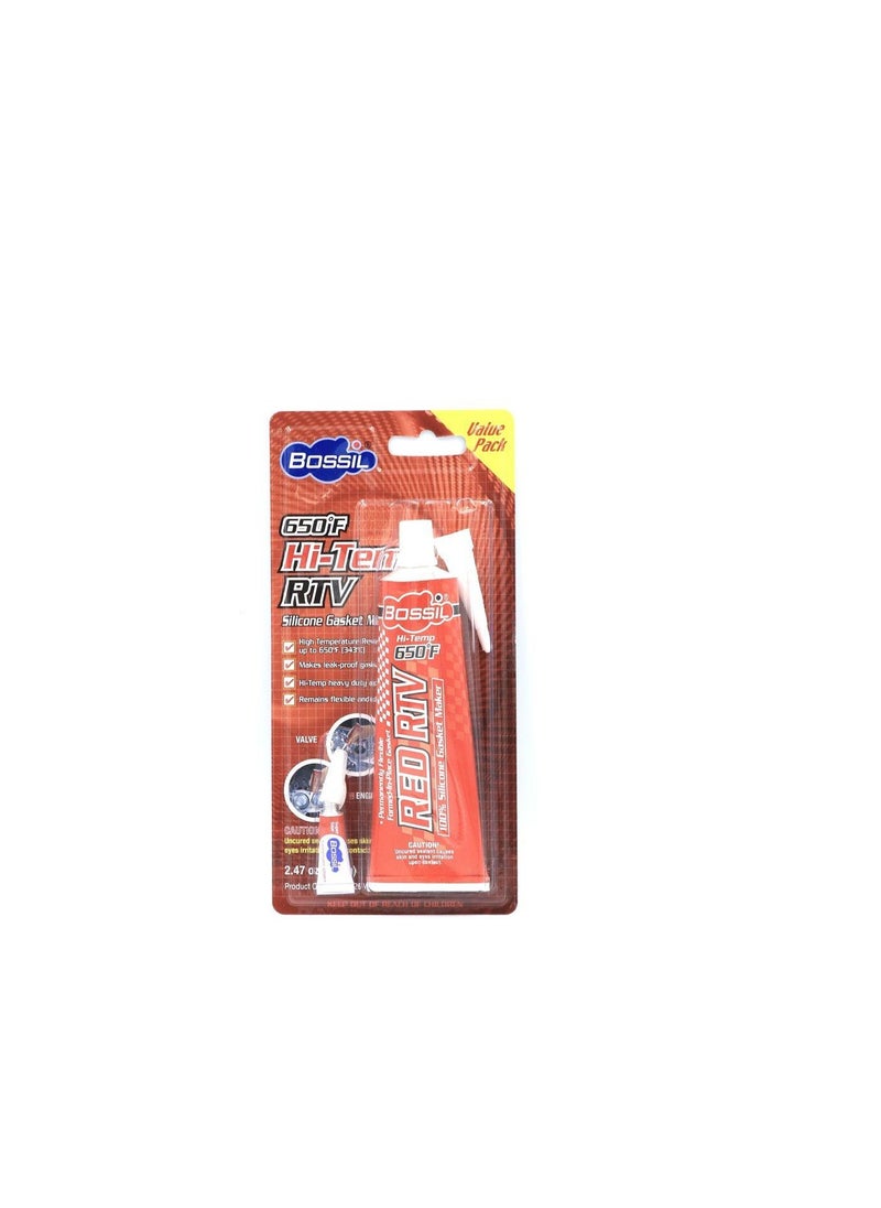 Bossil Bossil RTV Silicone Gasket Maker Red Hi-Temp BS 