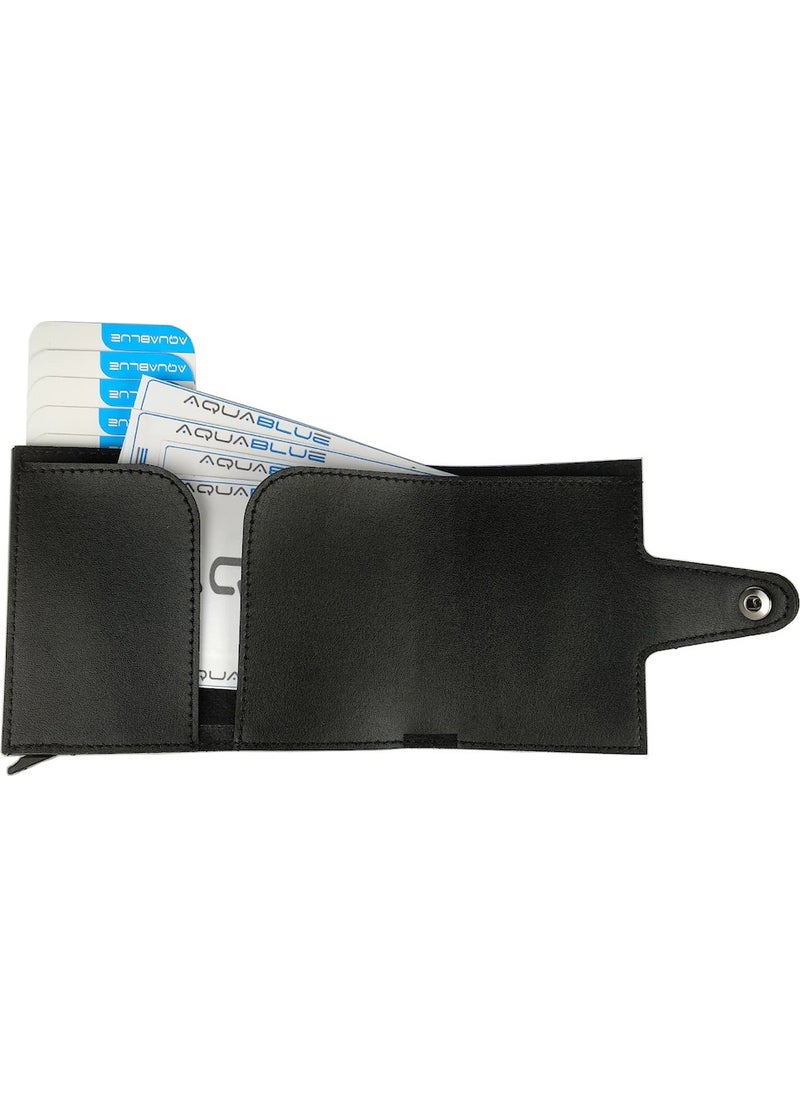 EMEK Automatic Mechanism Money Compartment Wallet Card Holder RFID Protected  - Image 1