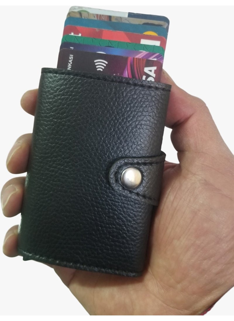 EMEK Automatic Mechanism Money Compartment Wallet Card Holder RFID Protected  - Image 4
