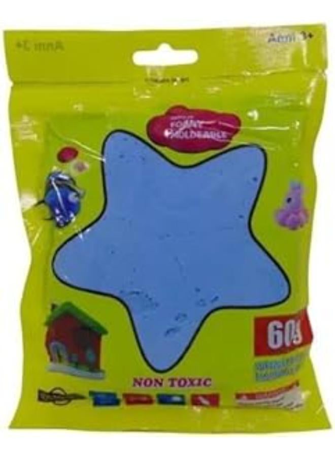 Moldable Foamy Bags 60g Mixed Color Didactic Slime Blue 
