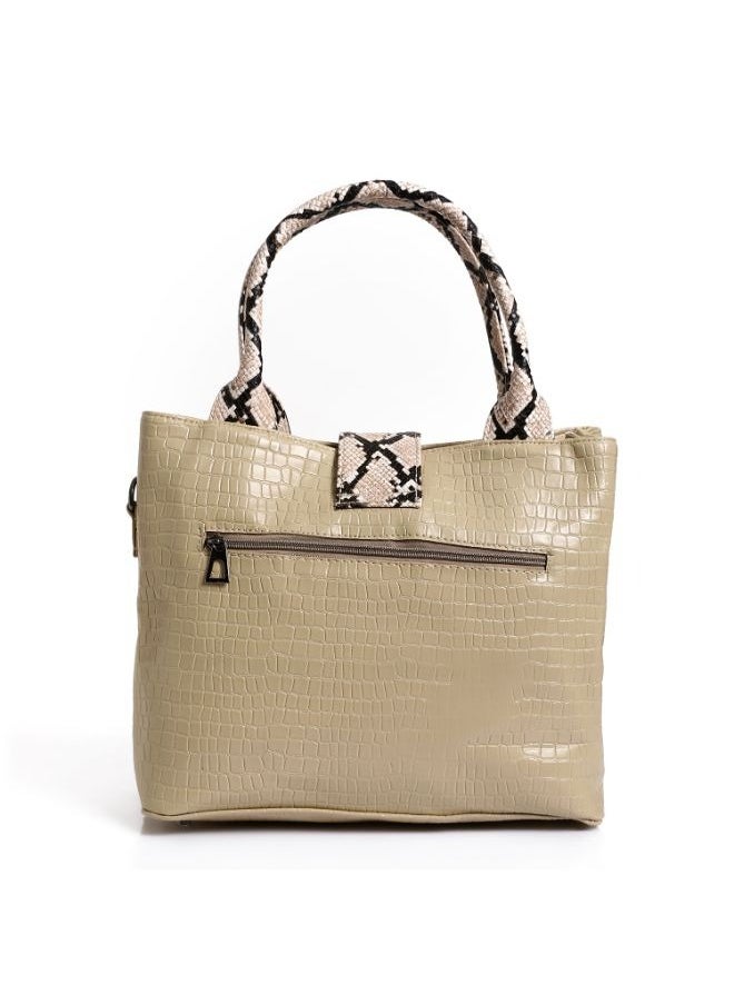 RITZY - Tarso Handbag - Beige - Image 1