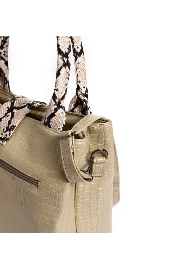 RITZY - Tarso Handbag - Beige - Image 1