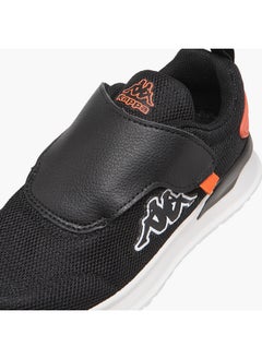 Kappa Boys' Logo Detail Sports Shoes with Hook and Loop Closure  - Image 4
