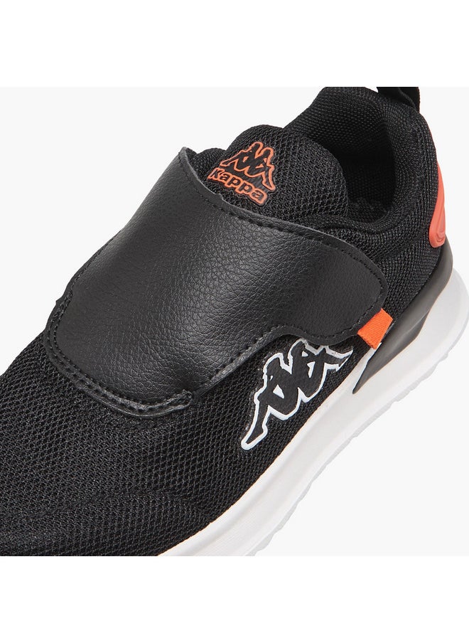 Kappa Boys' Logo Detail Sports Shoes with Hook and Loop Closure  - Image 4