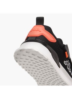 Kappa Boys' Logo Detail Sports Shoes with Hook and Loop Closure  - Image 5