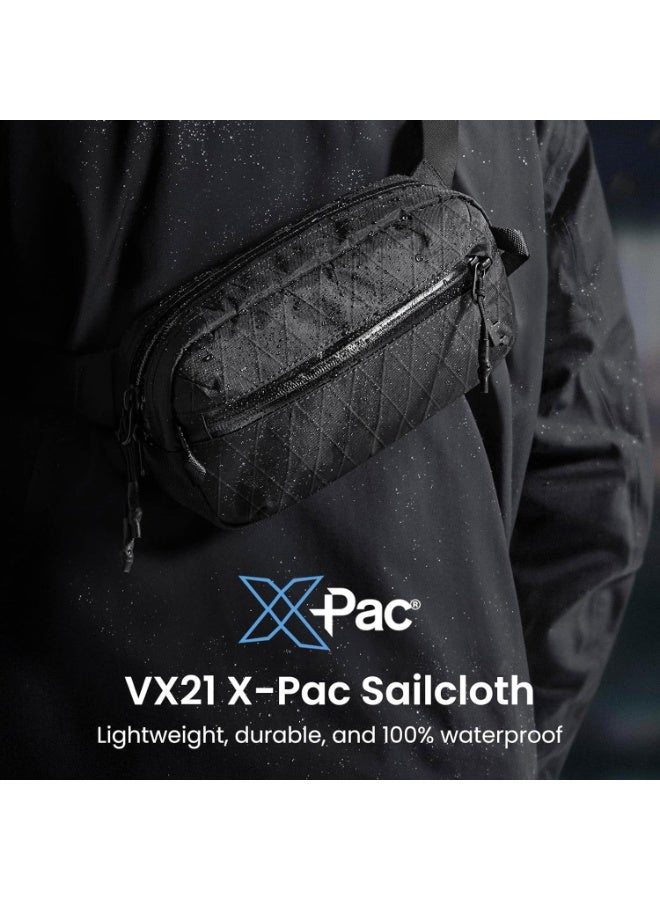 Tomtoc Aviator-T35 X-Pac 1.5L Eco-Friendly RFID Chest Bag – Water-Repellent Lightweight Sling Crossbody Shoulder Bag for Men & Women, Compact Travel & Daily Use - Image 3