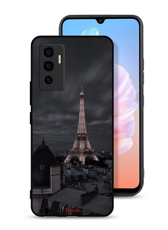 Tolwak Vivo V23e Protective Case Cover Eiffel Tower In Night - Image 1