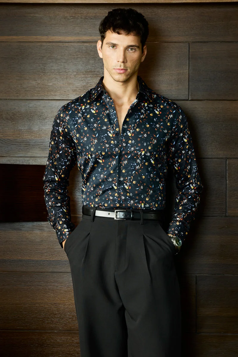 سنيتش قميص قطني فاخر بقصة ضيقة