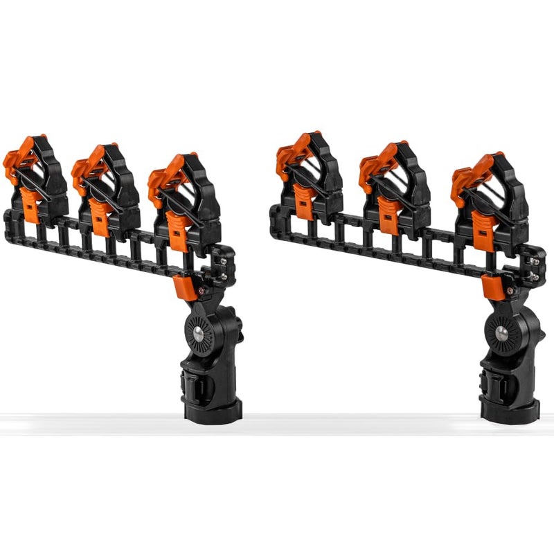 YakAttack SideStage Pro Rod Rack for Kayak Fishing - Set of 2 | Horizontal Fishing Rod Holder with LockNLoad Mount & ClickTrac Rails | Fits Pedal Drive & Motorized Kayaks | Durable USA-Made Gear - Image 1