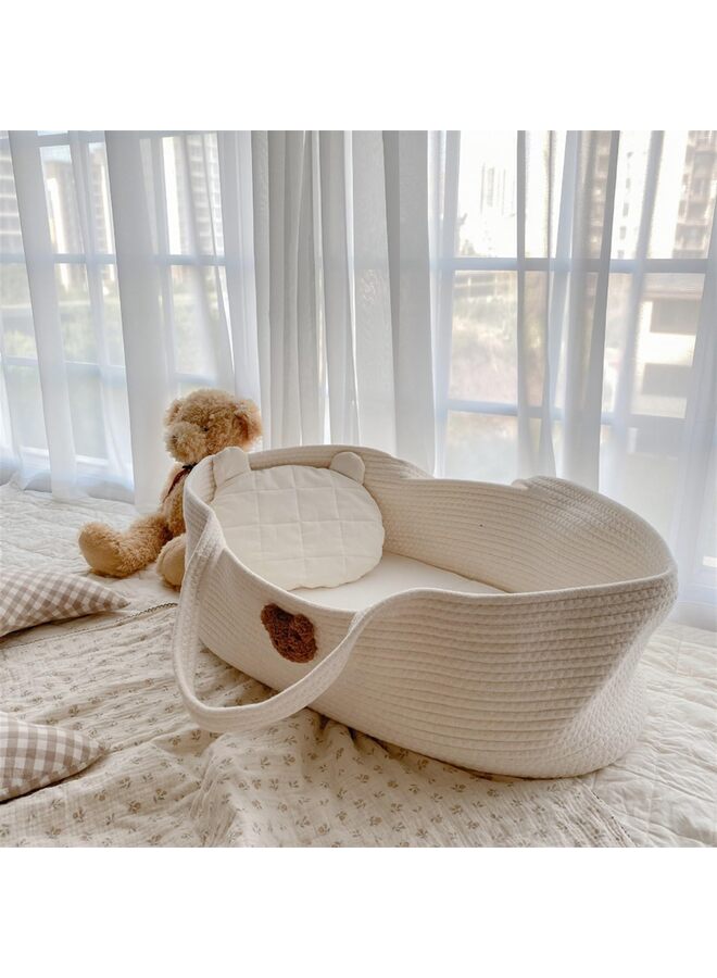 Sleeping Basket, Perfect Cute Cartoon Home Decor, Multi Functional Storage Sleeping Bassinet With 2 Handles,Convenient To Move Around, For Holiday Gift (Color : K) - Image 1