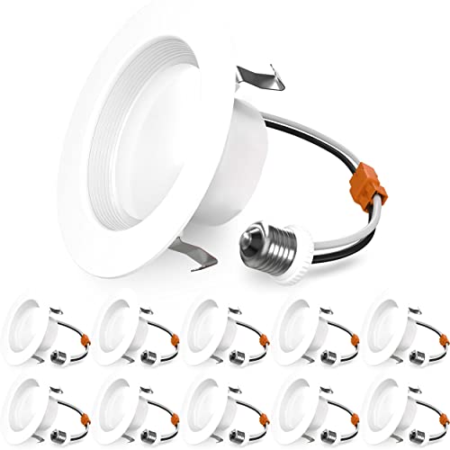 Sunco Lighting Sunco 10 Pack Retrofit LED Recessed Lighting 4 Inch, 3000K Warm White, Dimmable Can Lights, Baffle Trim, 11W=60W, 660 LM, Damp Rated - ETL. - Image 1