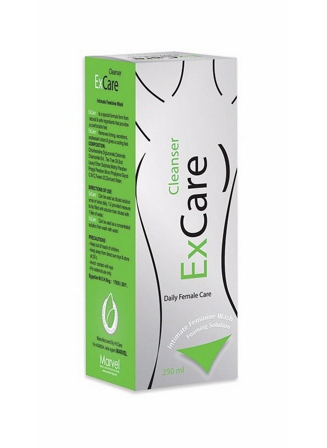 MARVEL Excare Cleanser Intimate Feminine Wash Foaming Solution, Mint Scent, 250ml, 2 Packs, Sale 10%  - Image 2