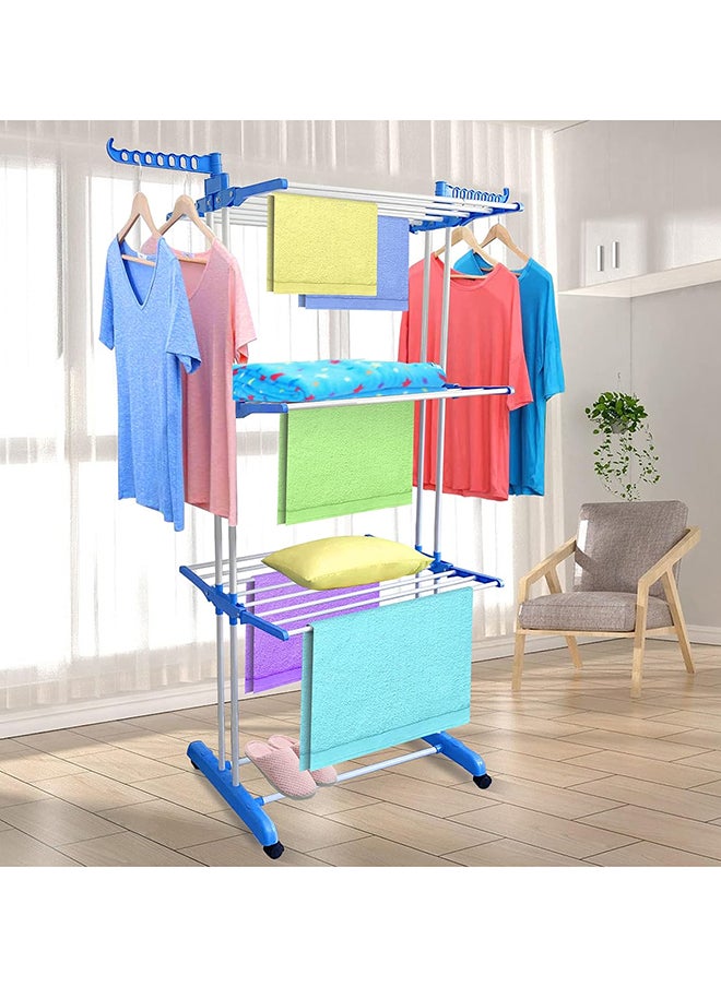 SKY-TOUCH - شماعة ملابس من الفولاذ المقاوم للصدأ 4 طبقات multicolour 170x126x64 سم - Image 1