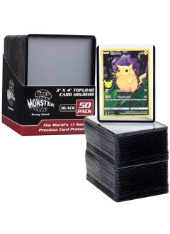 Monster Protectors Monster Top Loaders For Collectible Trading Cards - 50 Count 3"X4" Clear Hard Plastic Protector (Black Border) - Easily Sort Your Tcg Cards By Color- Compatible W Mtg, Magic Gathering, Yugioh, Sports  - Image 4