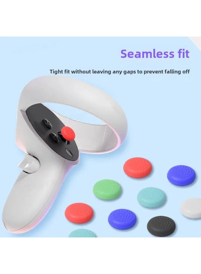 general Oculus Quest1/2 Compatible Silicone Handlebar Throttle Cap VR Controller Index Finger on Motorcycle Electronic Accessories-Product Color:VR Card Color Bottom White - Image 1