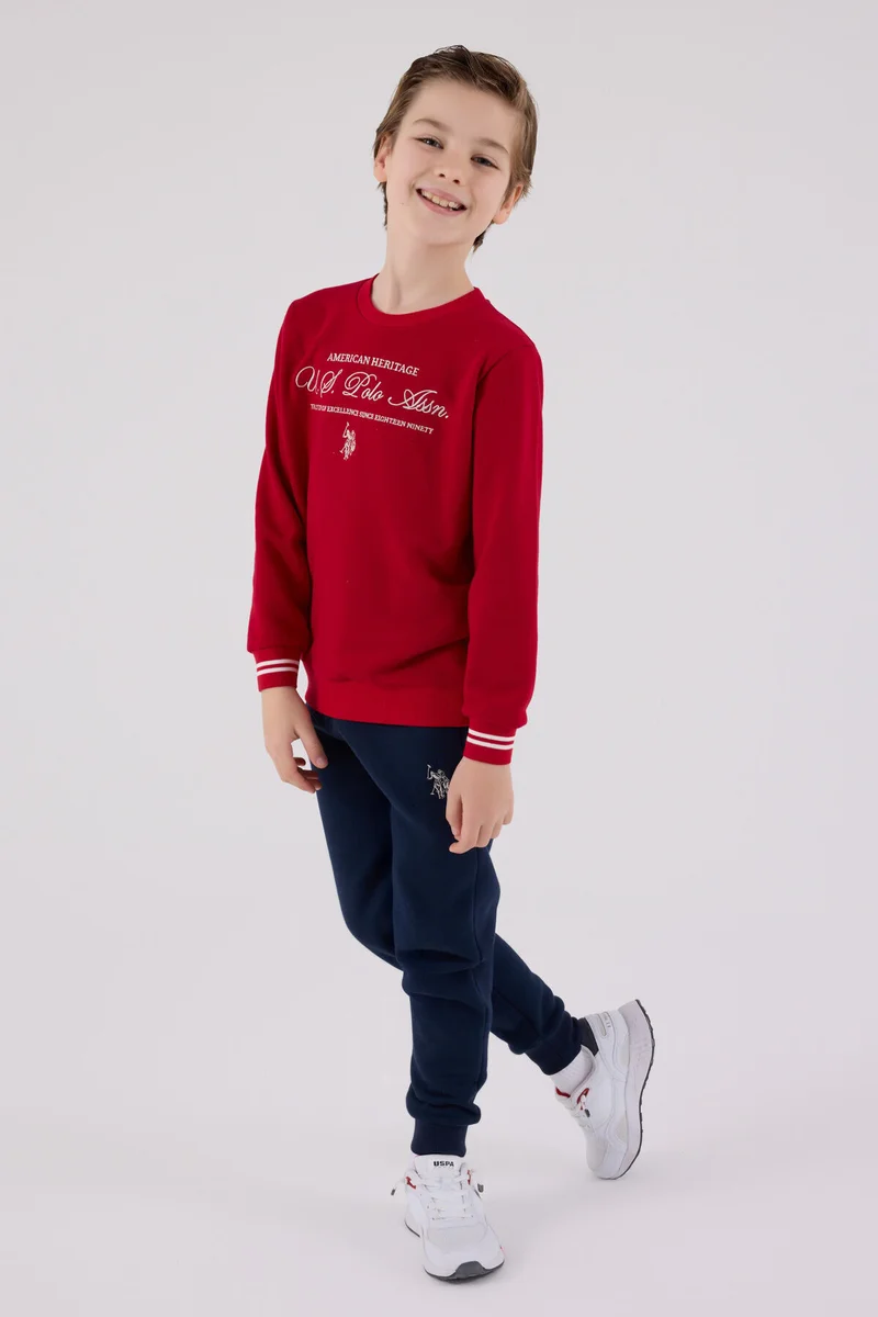 يو اس بولو اسن طقم رياضي للأولاد من يو إس بولو أسن  رملي