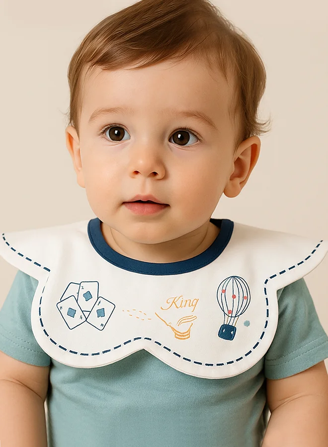 LITTLE SURPRISE BOX Little Surprise Box, 3PCS Set , Ted Duck print premium adjustable button closure & wide shoulder size bibs