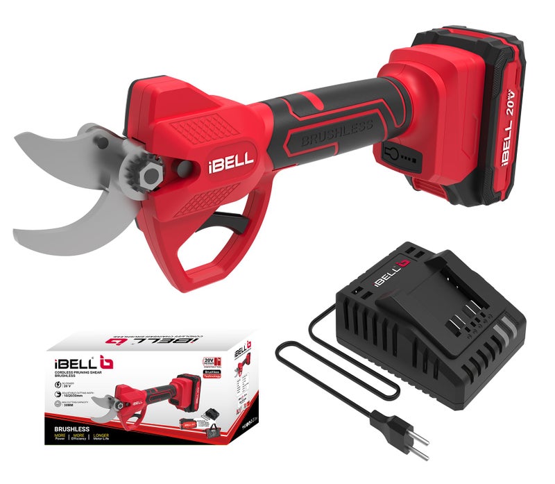 iBELL BP 32-30 L1 Cordless Pruning Shears | 20V Tree Cutter & Garden Branch Cutter | Cuts up to 30mm | Stainless Steel Blade for Gardening Use | 2.0Ah Battery & Charger Included - Image 1