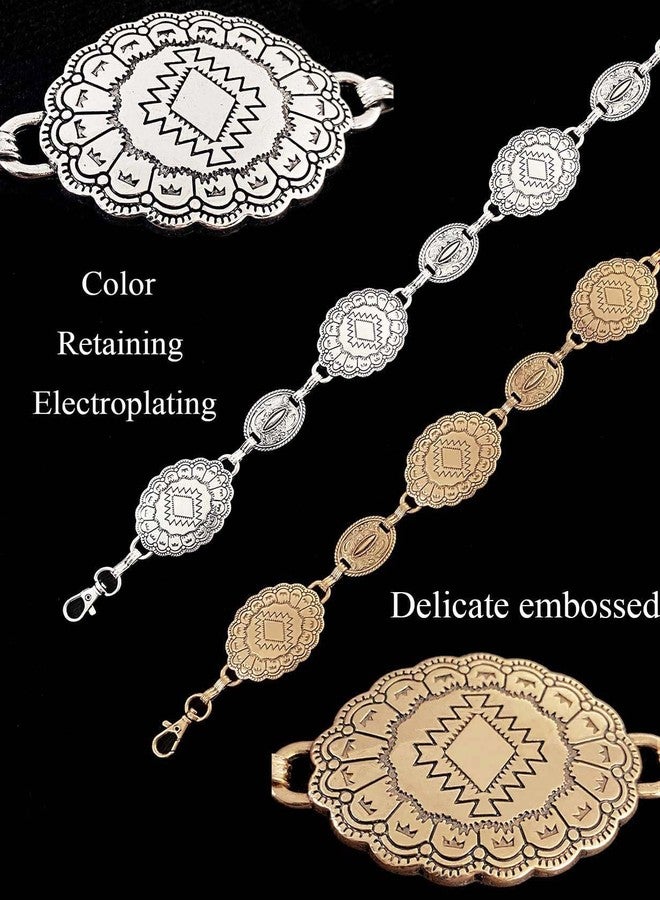 TOPACC Concho Belts for Women Western Chain Belt Gold Metal Cowgirl Belt for Dresses Jeans Country Concert Outfit Boho - Image 2