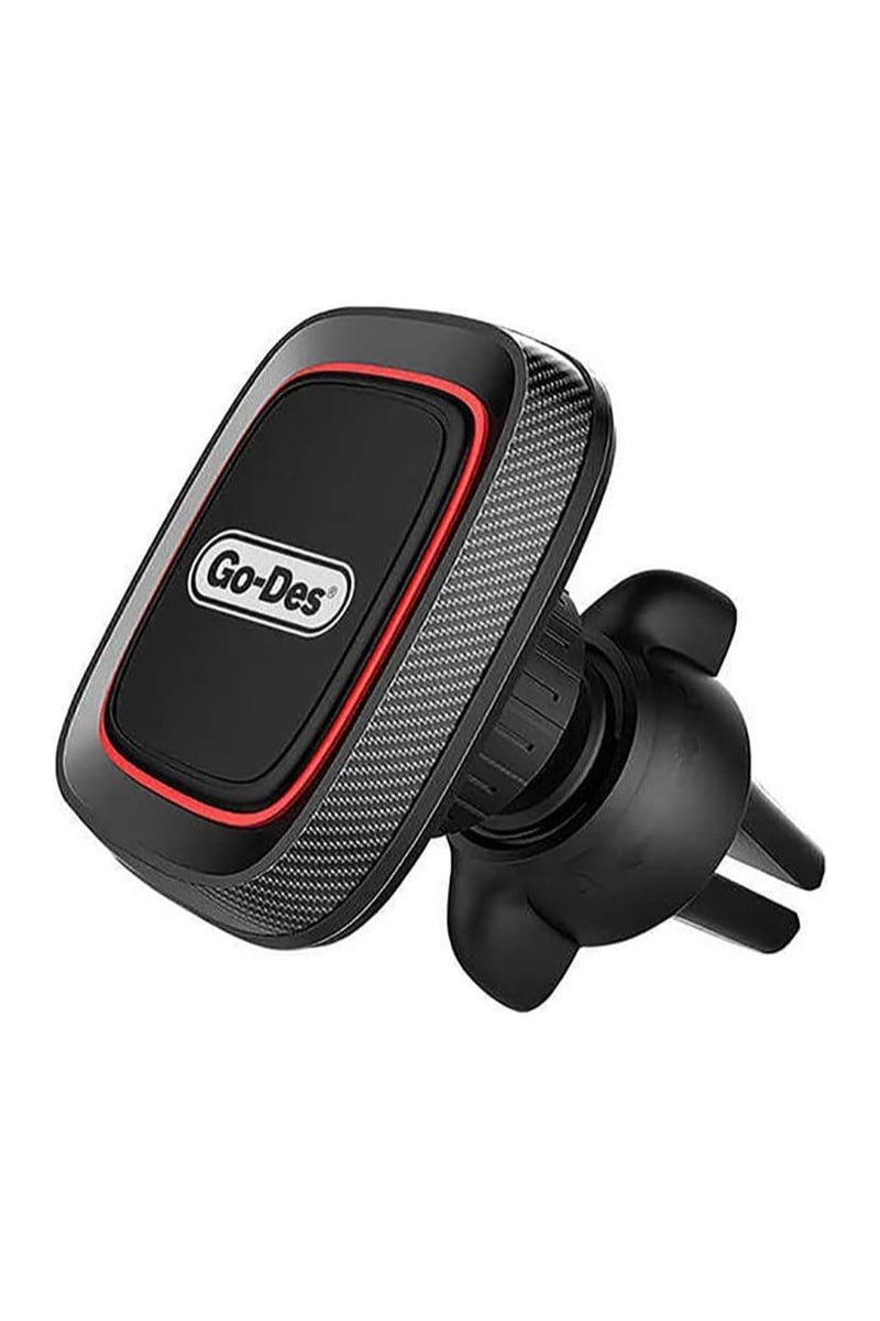 GO-DES GD-HD611 Car Air Vent Magnetic Phone Holder,360 Degree Rotation Mobile Car Mount Compatible with iPhone 13 Mini/iPhone 13/13 Pro / 13 Pro Max/iPhone 12 Series Black (Type A) - Image 1