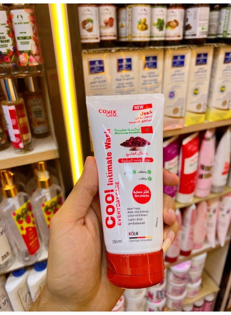 COOL Intimate Wash with Aker Fassi for Lightening and Brightening Sensitive Areas | Bikini Firming | Natural and Safe | Moisturizing and pH Balanced | Daily Care 150ml - Image 3