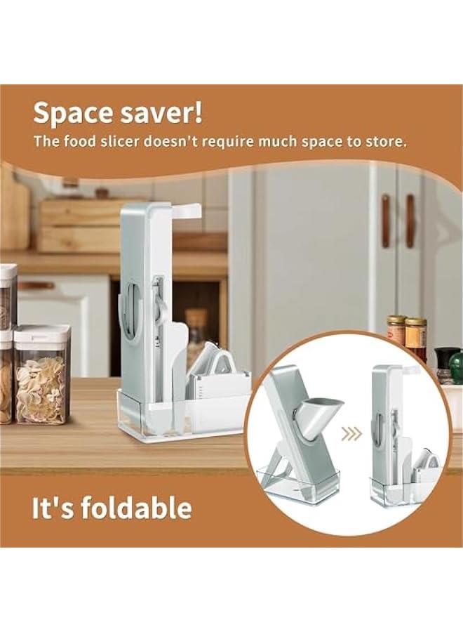 تراسل قطاعة طعام مندولين من تراسل، قطاعة بطاطس، قطاعة مندولين امنة 4 في 1 للمطبخ، قطاعة طعام للمطبخ - قطاعة مندولين امنة للخضروات، قطاعة مندوليب، اعداد وجبات سريعة - Image 5