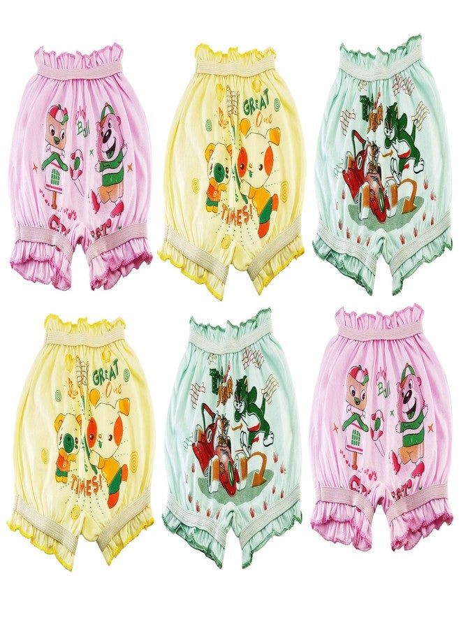 Style Girls/Boys & Kids Pure Cotton Cartoon Printed Bloomers/Panty Multi Colour (777 Pack of 6) - Image 1
