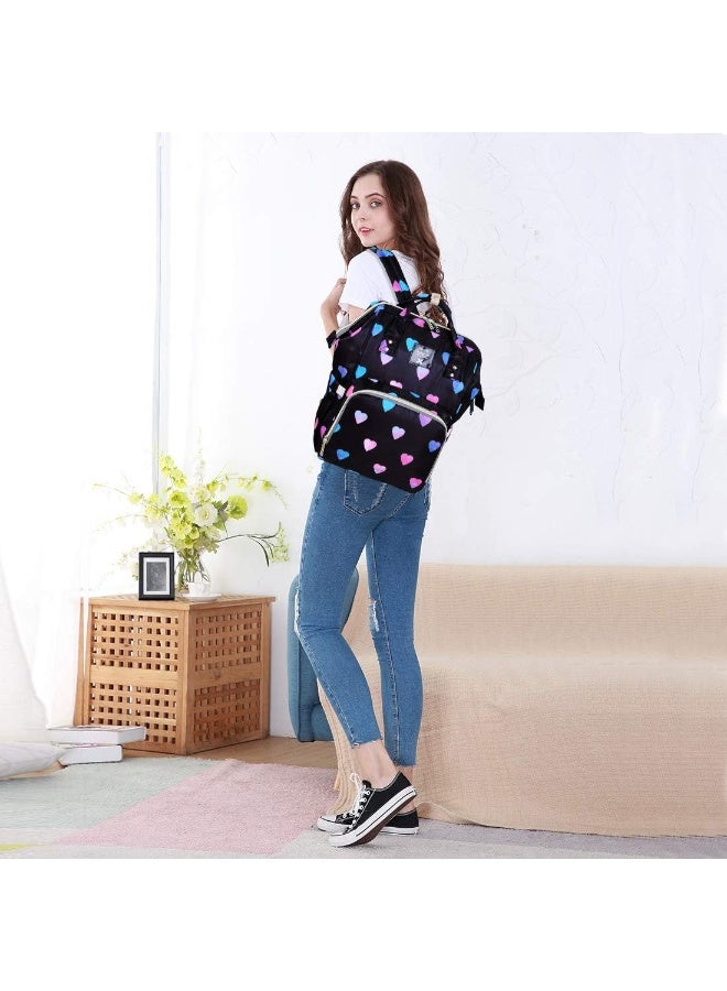 TRENDPLAY Diaper Backpack Baby Nappy Bag - Travel&Outdoor Organizer Water-Resistant Multi-Function Maternity Bag for Mon Daddy Black gogoso - Image 3