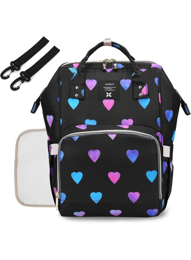 TRENDPLAY Diaper Backpack Baby Nappy Bag - Travel&Outdoor Organizer Water-Resistant Multi-Function Maternity Bag for Mon Daddy Black gogoso - Image 1