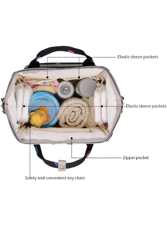 TRENDPLAY Diaper Backpack Baby Nappy Bag - Travel&Outdoor Organizer Water-Resistant Multi-Function Maternity Bag for Mon Daddy Black gogoso - Image 4