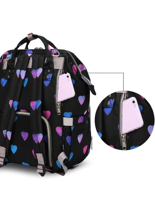 TRENDPLAY Diaper Backpack Baby Nappy Bag - Travel&Outdoor Organizer Water-Resistant Multi-Function Maternity Bag for Mon Daddy Black gogoso - Image 5