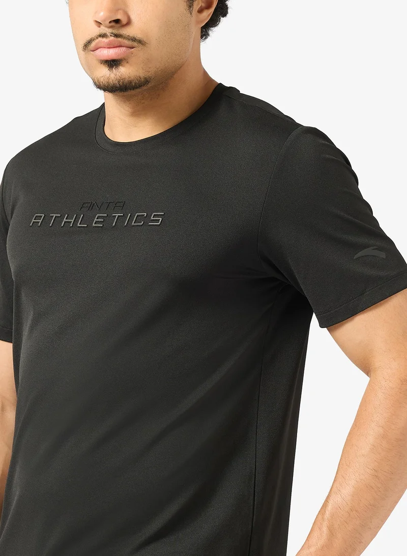 Anta black Men’s Quick-Dry Training Tee & Breathable Sports T-Shirt for Men | Best Price UAE