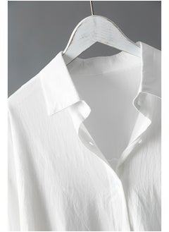 REOCLE Women's Maxi Dress Cotton Linen Shirts Long Sleeve Button Down Blouses Oversized Tops Casual Loose Cardigan Shirts  - Image 4