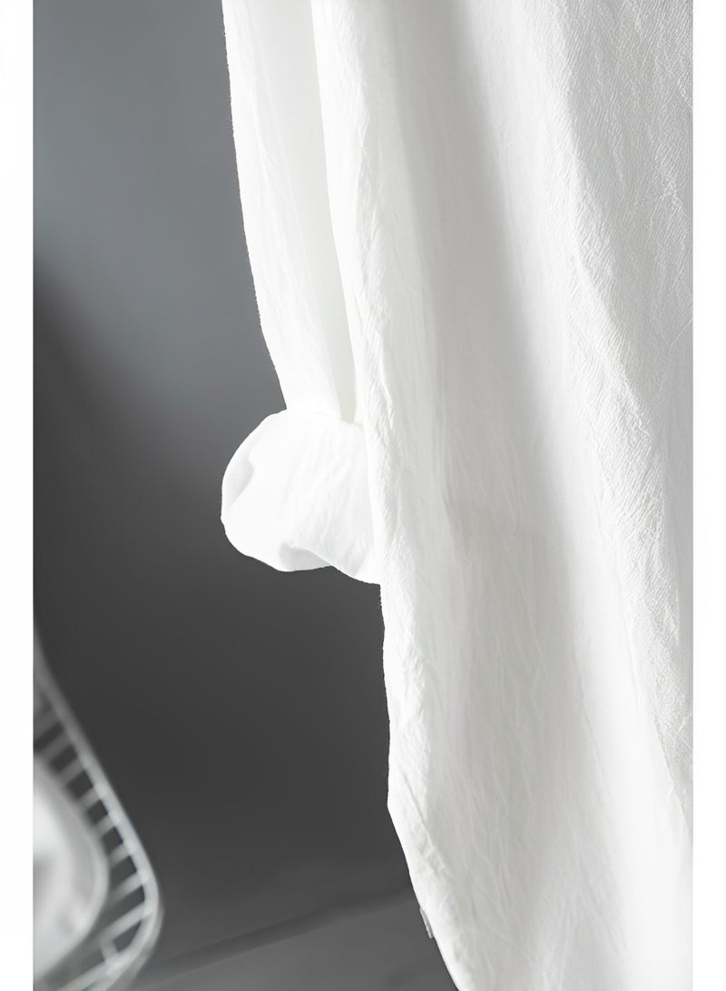 REOCLE Women's Maxi Dress Cotton Linen Shirts Long Sleeve Button Down Blouses Oversized Tops Casual Loose Cardigan Shirts - Image 5