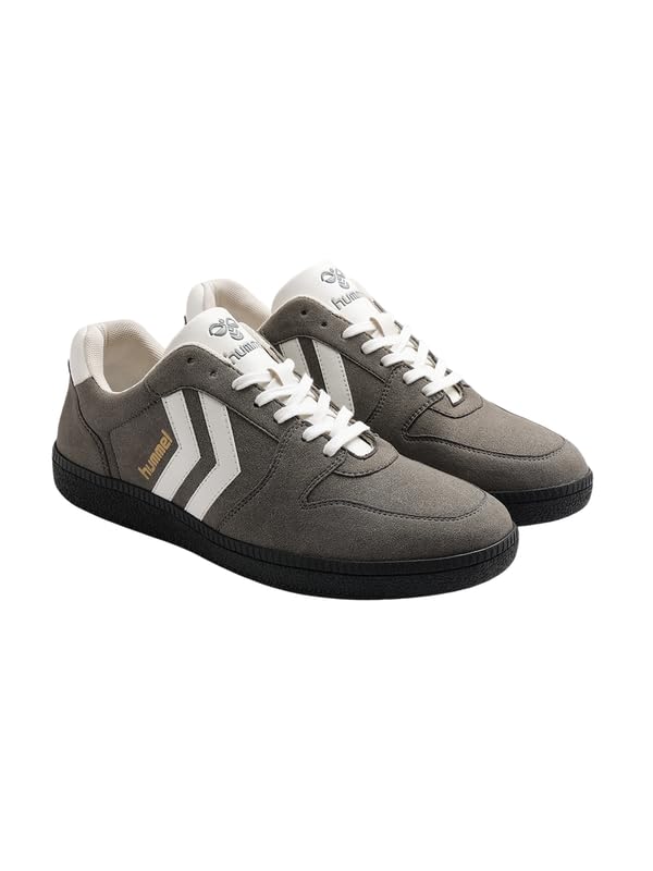 hummel Classic Verve Casual Lace-up Sneaker for Men Enhanced Comfort with Cushioned Insole and Slip-Resistant - UK 9 Grey/White - Image 1