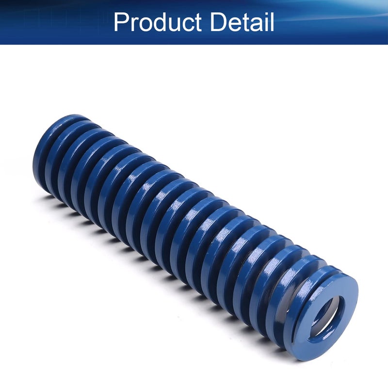 Metal Spring，Springs Compression Spring, 25mm OD 12.5mm ID 100mm Long Spiral Stamping Light Load Compression Mould Die Spring for 3D Printer Accessories Mechanical Equipment Blue Tone 1pcs - Image 3